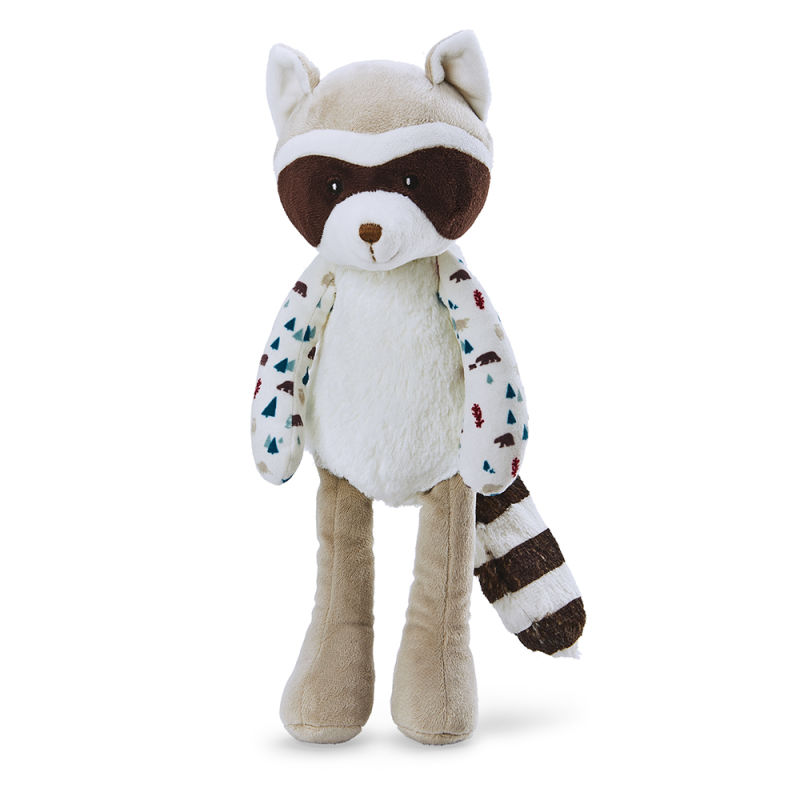  filoo léon raton-laveur peluche 35 cm blanc beige 